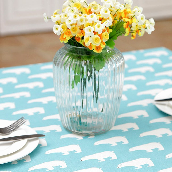 Fun Polar Bear Print Tablecloth