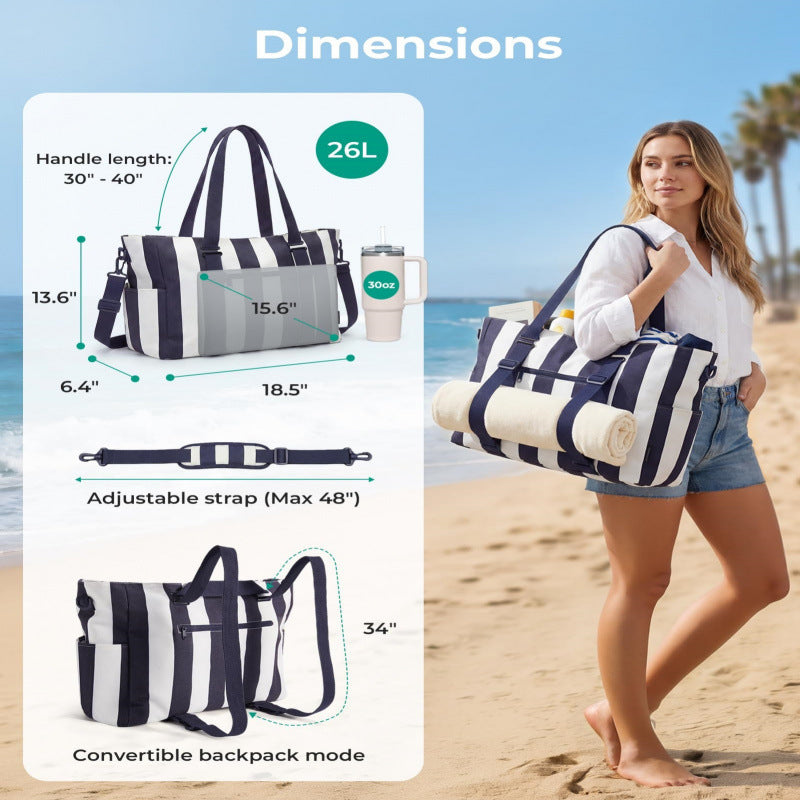 Spacious Multi-Compartment Utility Tote Kalsten