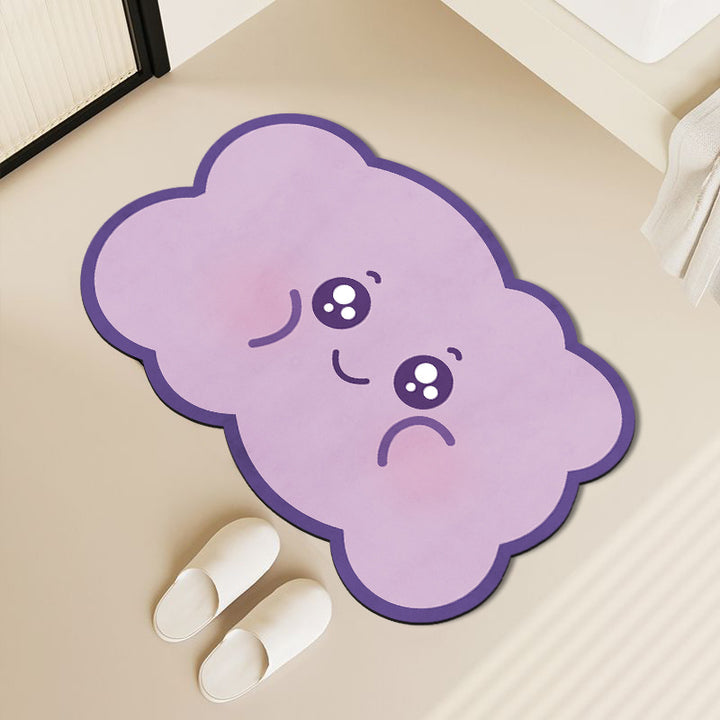 Playful Cloud-Shaped Bath Mat