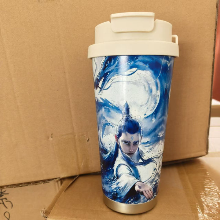 Women's Thermal Mug with Fiery Design Kalsten