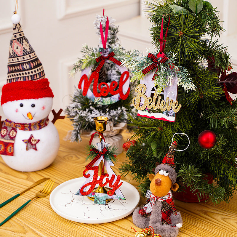 Decorative wooden sign with Christmas message Kalsten