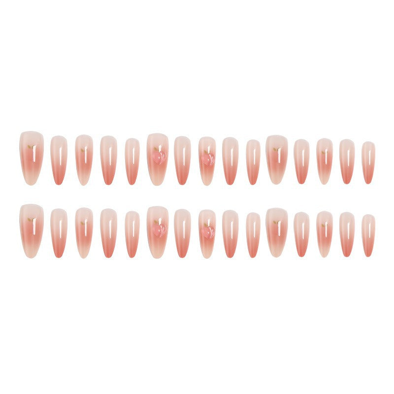 Nail set in elegant ombre design with artistic accents Kalsten