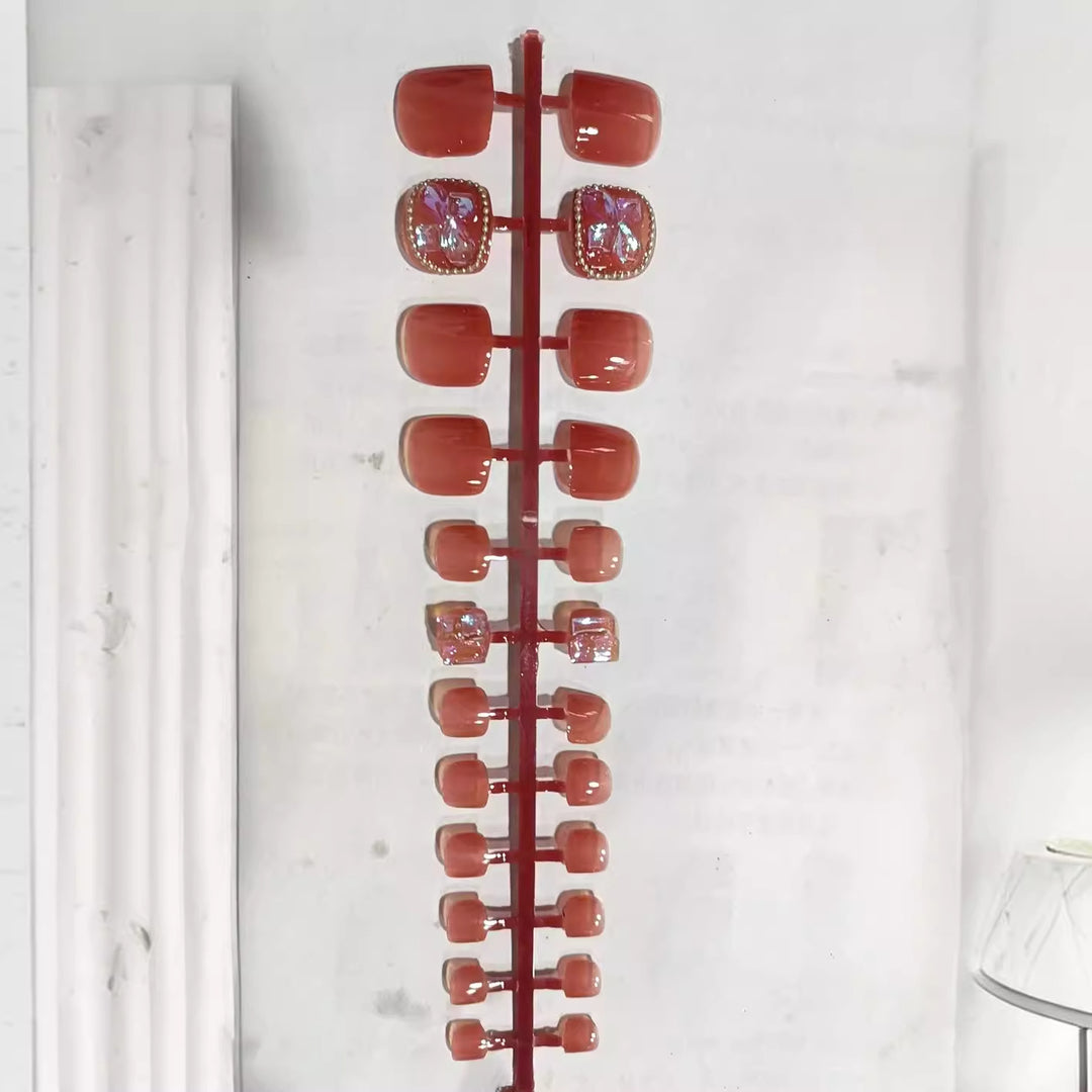 Decorative Diamond-Accent Press-On Nail Set Kalsten