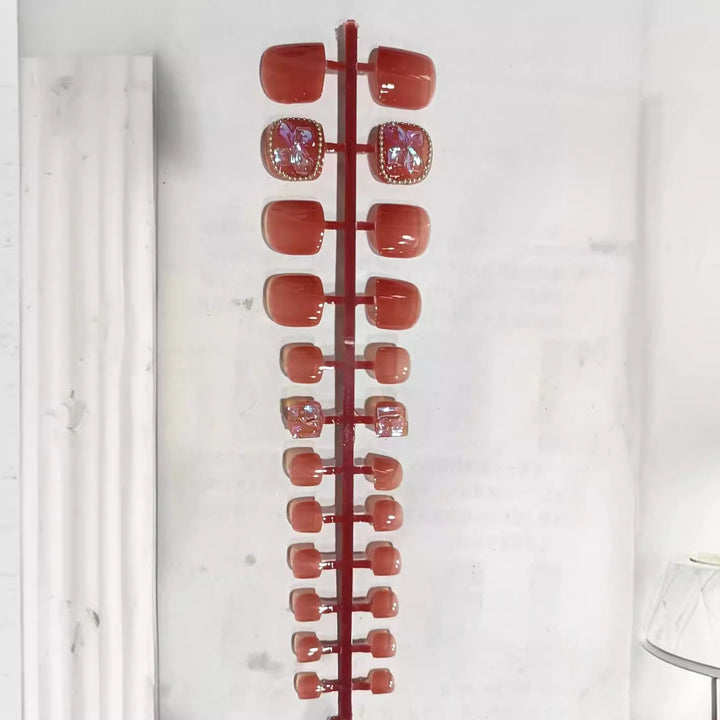 Decorative Diamond-Accent Press-On Nail Set Kalsten