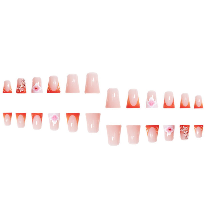 Floral Accent Press-On Nail Set Kalsten