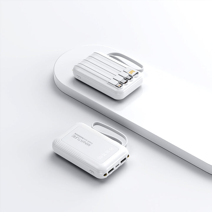 Practical power bank with wireless fast charging function and integrated cable system Kalsten
