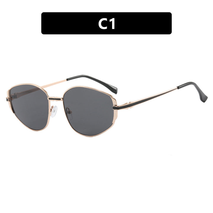 Women modern geometric sunglasses with stylish metal frame Kalsten