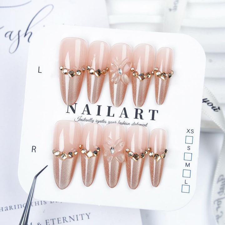 Decorative 3D Butterfly Press-On Nails Kalsten