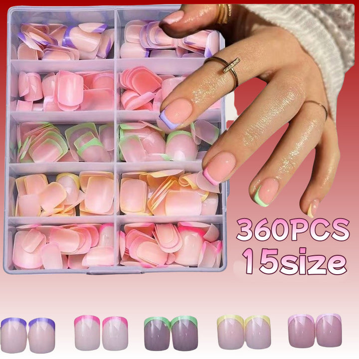 Artificial Nail Set with Flexible French Tips Kalsten