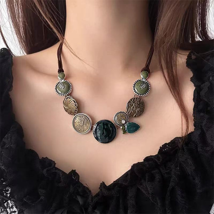 Floral Pendant Long Necklace Kalsten