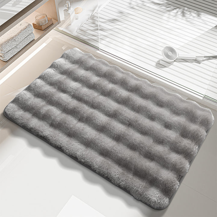 Plush Textured Bath Mat Kalsten