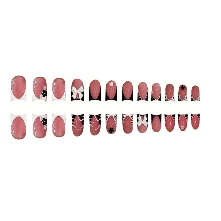 Decorative Press-On Nail Art with Floral and Graphic Designs Kalsten