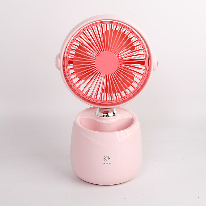 Women portable USB table fan with touch control and light effect Kalsten