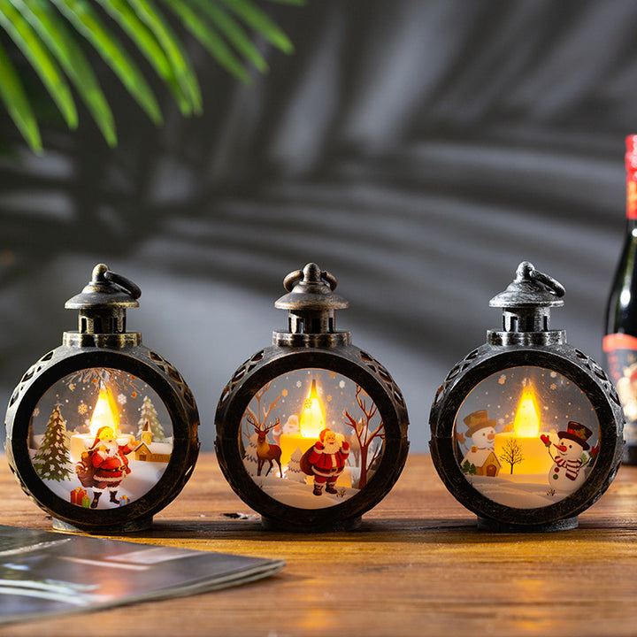 Decorative Christmas lantern with LED lighting