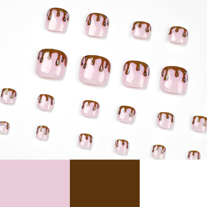 Creative nail art in chocolate glaze design Kalsten