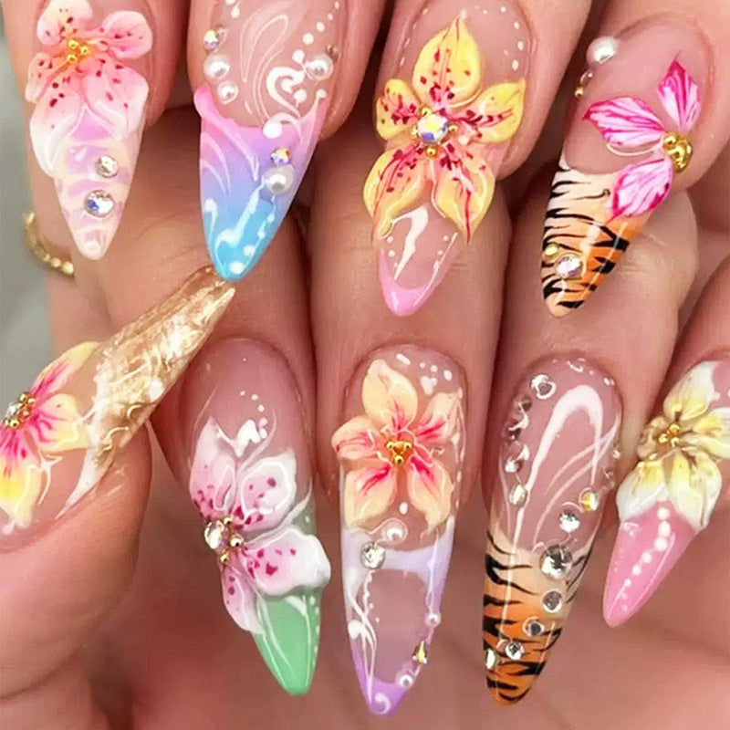 Premium Decorative Press-On Nail Set Kalsten