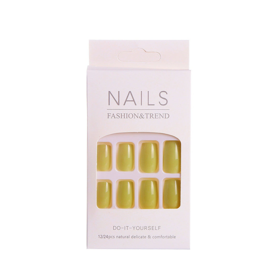 Glossy Press-On Nail Set with Almond Shape Kalsten