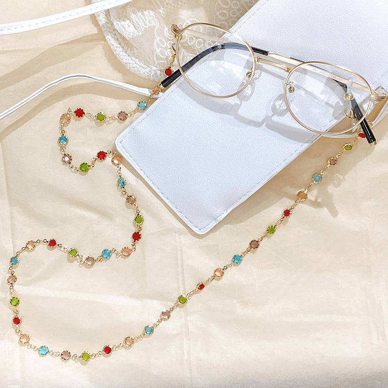 Filigree Glitter Necklace with Colorful Crystals Calstone Kalsten