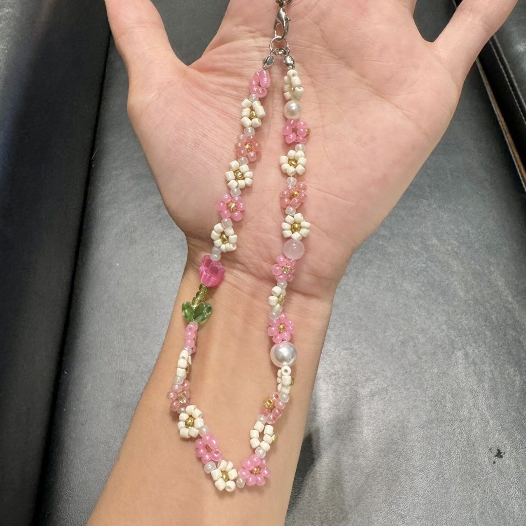Decorative Floral Beaded Phone Strap Kalsten