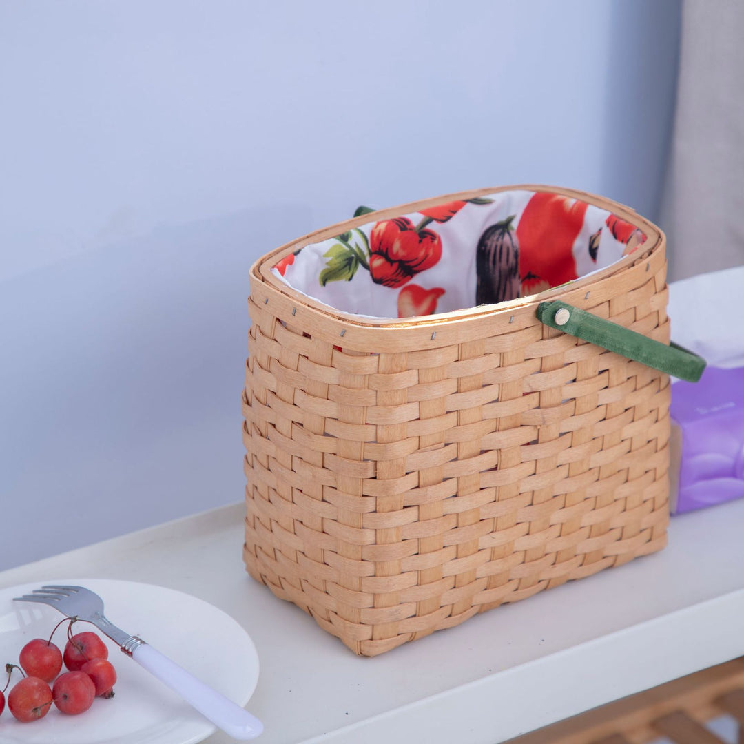 Handwoven Market Basket with Liner Kalsten