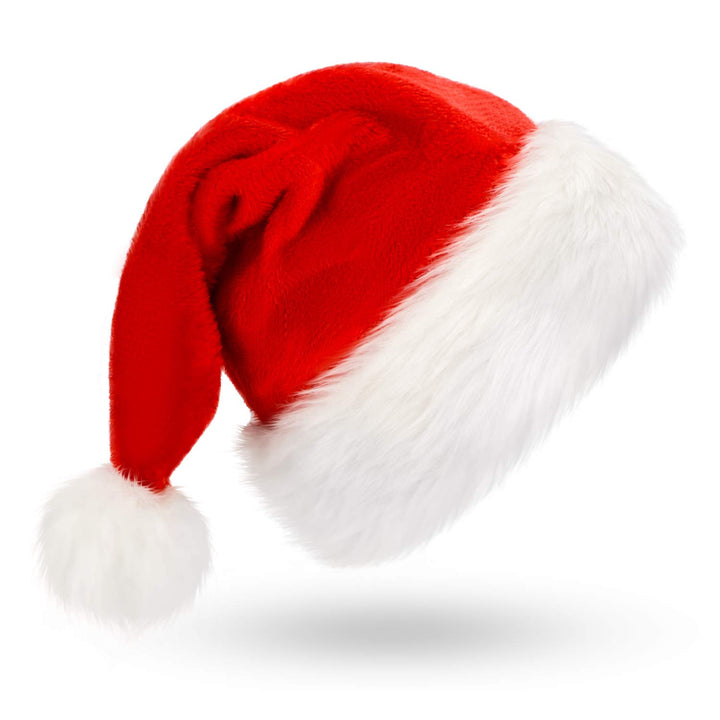 Festive Christmas hat made of plush