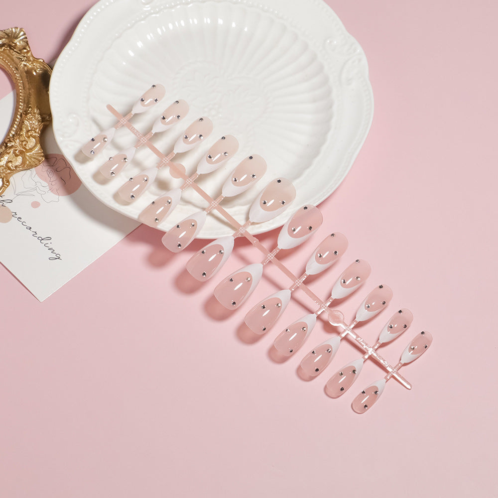 Elegant Floral Accent Press-On Nail Set Kalsten