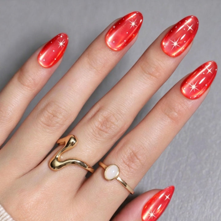 Glossy Stiletto-Shape Press-On Nail Set Kalsten