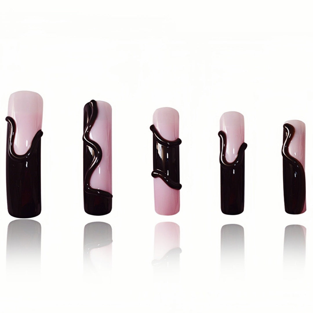 Artistic Melting Effect Press-On Nail Extensions Kalsten