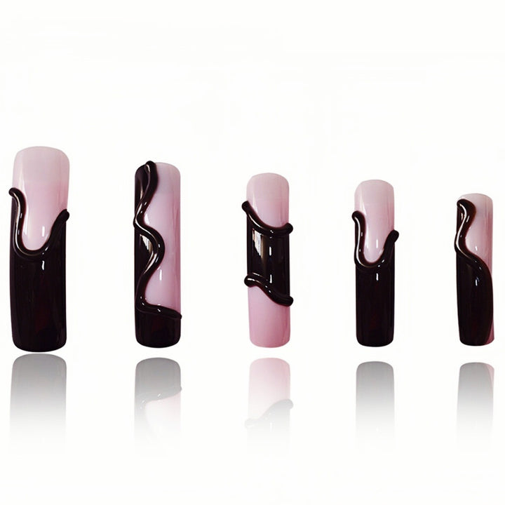 Artistic Melting Effect Press-On Nail Extensions Kalsten
