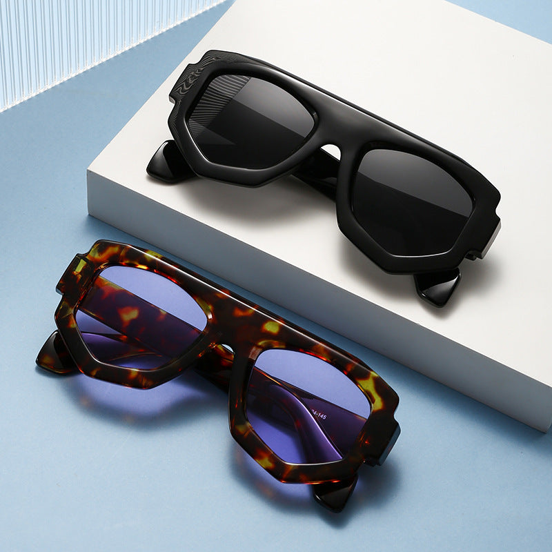 Bold Geometric Shield Sunglasses Kalsten