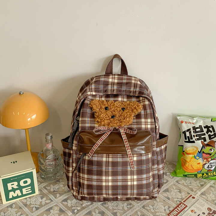 Adorable Plush Character-Embellished Backpack Kalsten