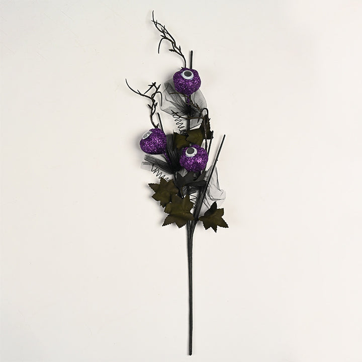 Creepy Halloween decoration with eyes and glitter