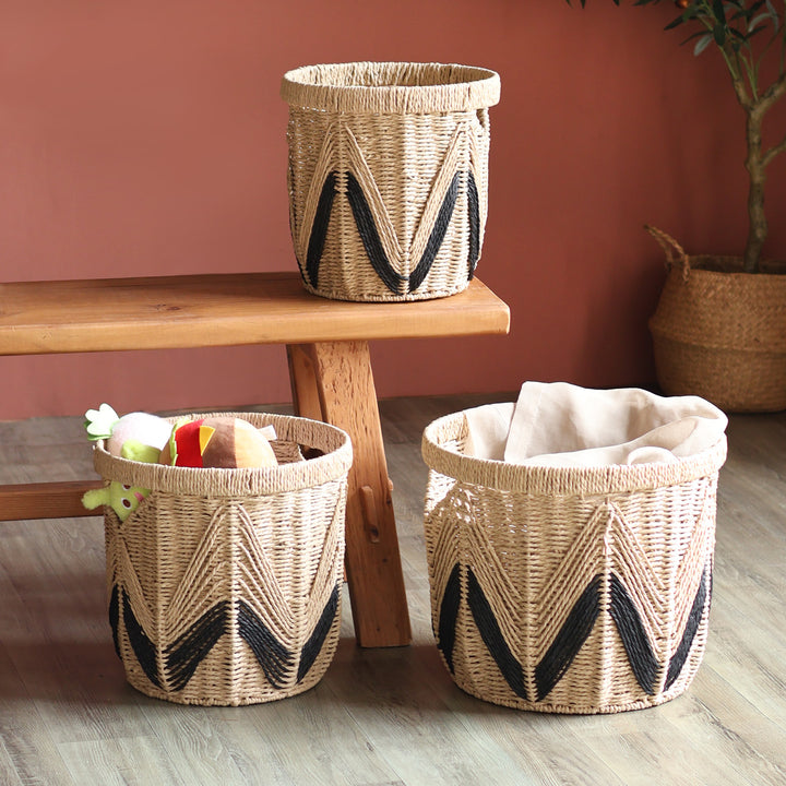 Handbag made of braided natural material Kalsten