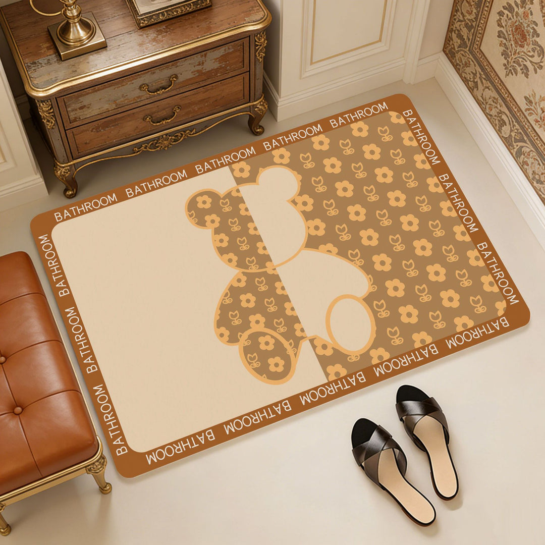 Geometric Patterned Memory Foam Bath Mat Kalsten