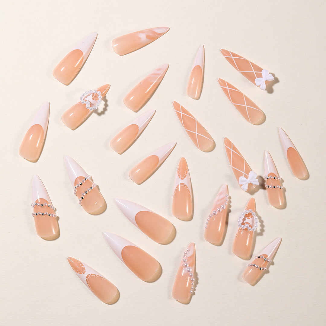 Elegant Stiletto Rhinestone Nail Art Extensions Kalsten