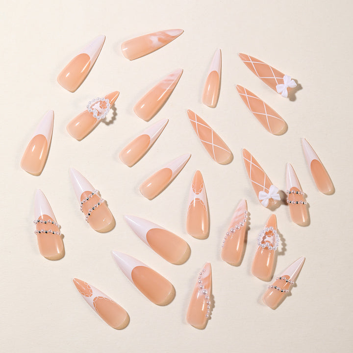 Elegant Stiletto Rhinestone Nail Art Extensions Kalsten