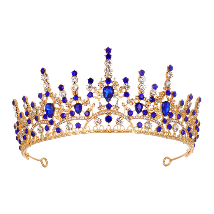 Women Elegant Crystal Tiara with Filigree Design Kalsten