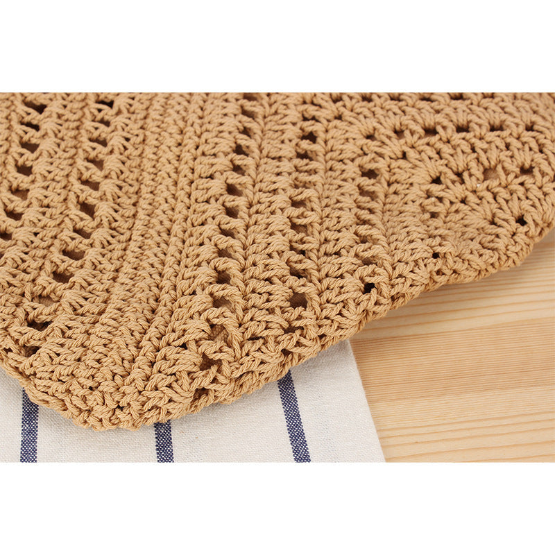 Handbag Made of Braided Natural Material with Inner Pocket Kalsten