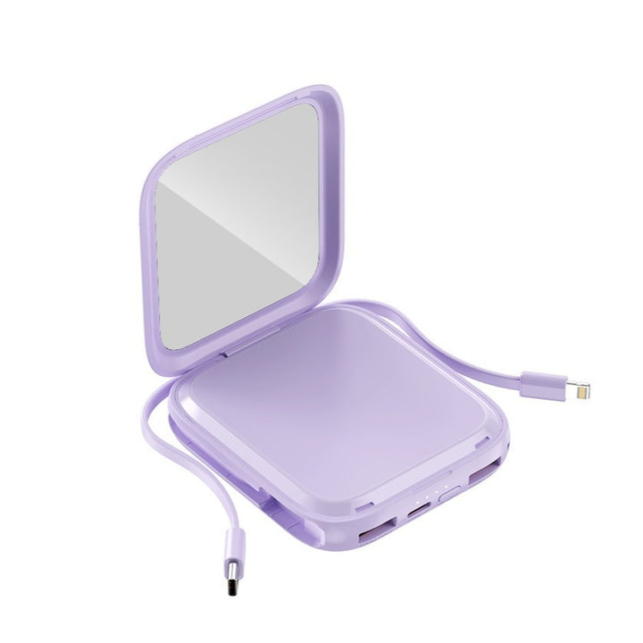 Portable power bank with integrated mirror and multifunctional charging cable Kalsten