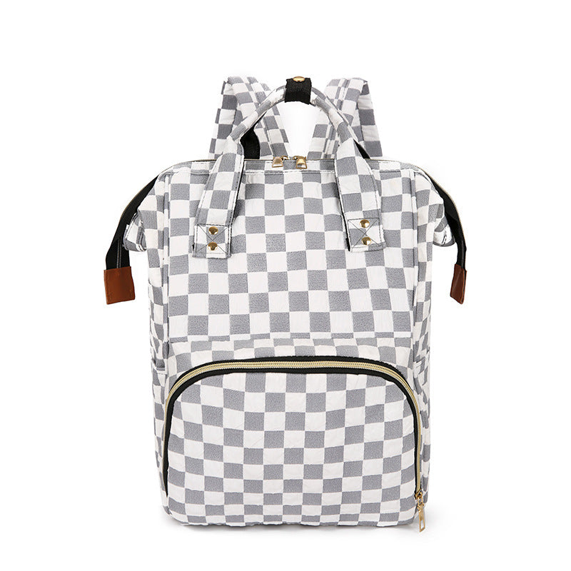 Checkered Patterned Backpack Kalsten