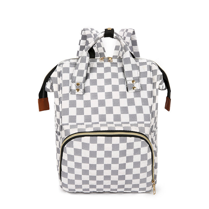 Checkered Patterned Backpack Kalsten