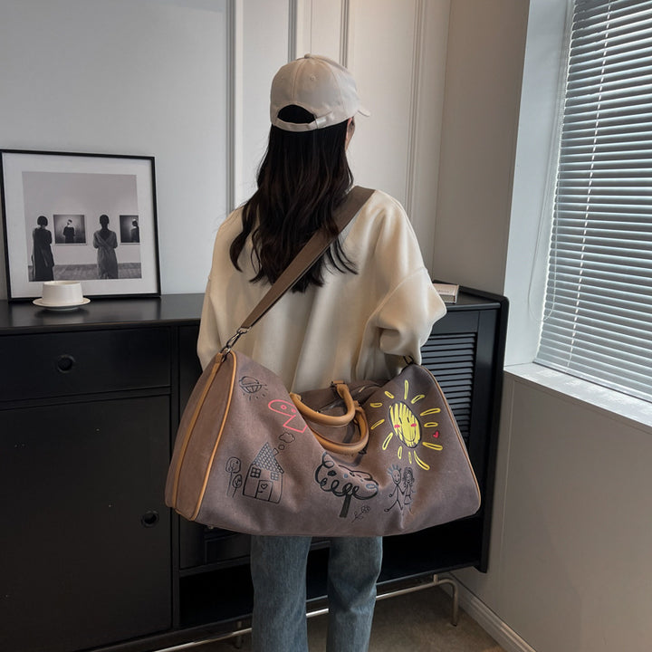 Playful Illustrated Weekend Duffle Bag Kalsten