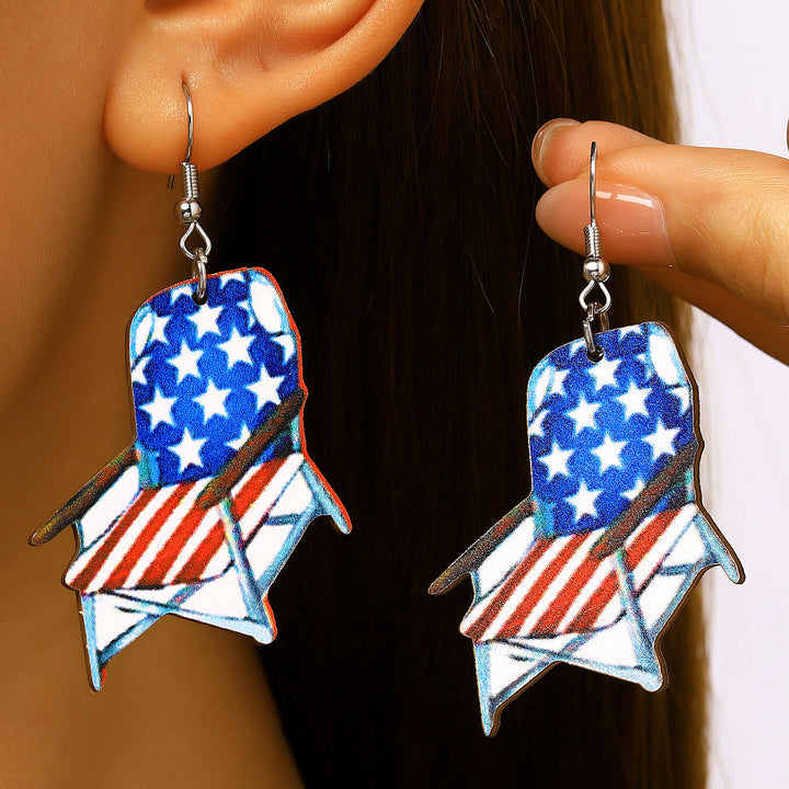 Women's unusual star-rose acrylic earrings with feather-light wearing comfort and fishhook closure Kalsten