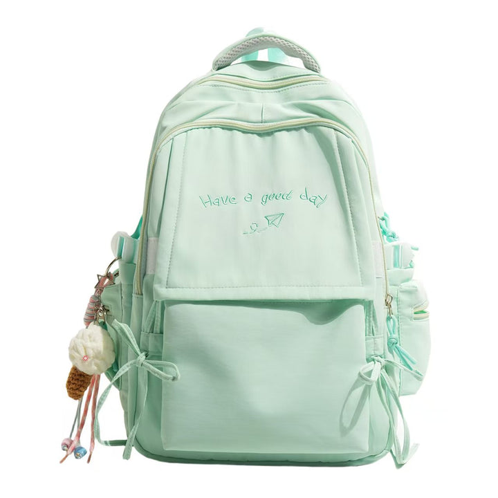 Backpack with Structured Design and Charming Inscription Kalsten