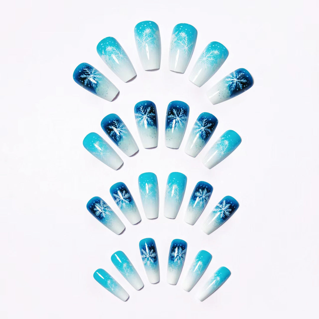 Creative artificial nails with winter snow motif Kalsten