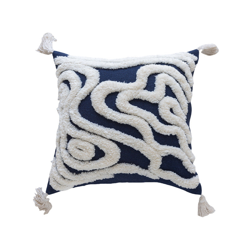 Textured Geometric Throw Pillow