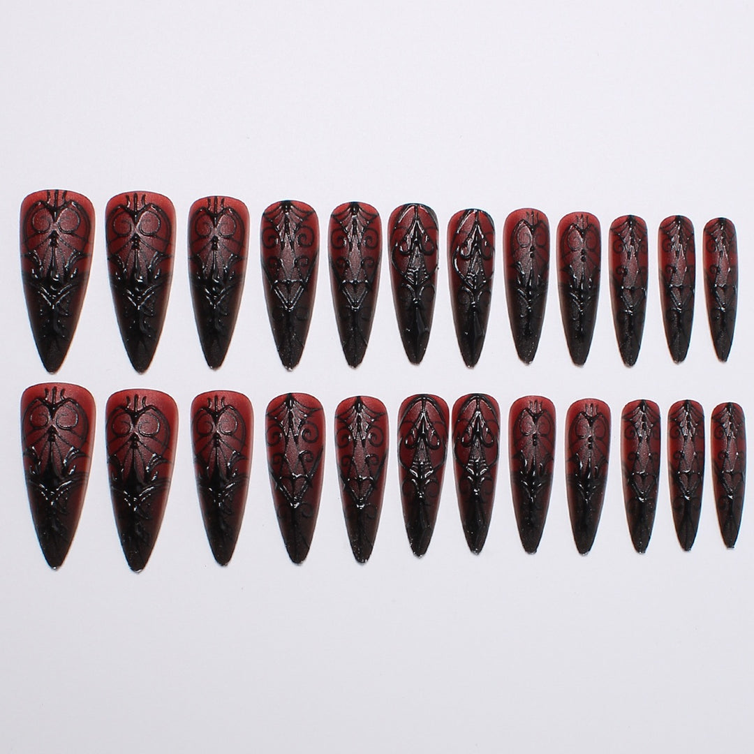 Artificial nail tips with Gothic design and filigree patterns Kalsten