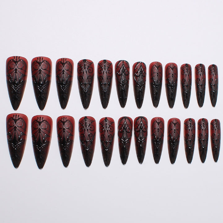 Artificial nail tips with Gothic design and filigree patterns Kalsten