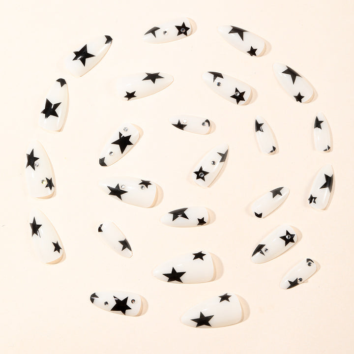Star-Accent Stiletto Nail Art Extensions Kalsten