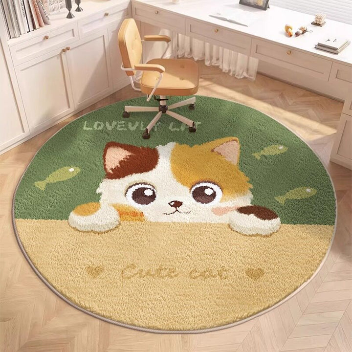 Plush Cartoon Dog Area Rug